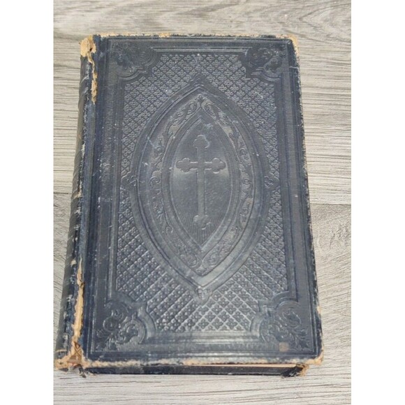 Antique Tresor Du Chretien By Rev. J R Magnan, Very Rare, 1885, Small Deluxe Ed - Picture 1 of 16